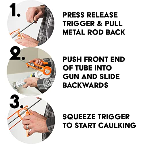 Caulk Gun For Silicone Caulk - Dripless Caulking Gun For Sealant And A Heavy Duty Caulking Tool For Construction And Home Improvement By Mantium #TOP3