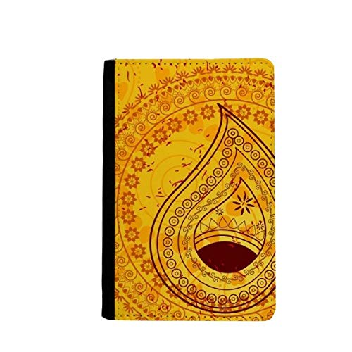 Passeport titulaire voyage tissu jaune coloré avec étui de carte intégré