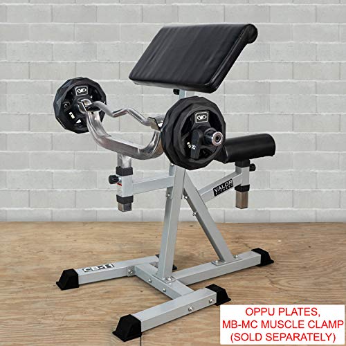 Valor Fitness CB-11 Standing Arm Curl Station for Strength Training w/Pivot and Contoured Arm Rest