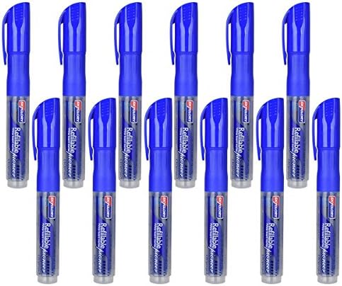 Dry Erase Markers, SKYGLORY Dry Erase Pens,Low Odor,Bullet Tip,Medium Point,12-count Blue