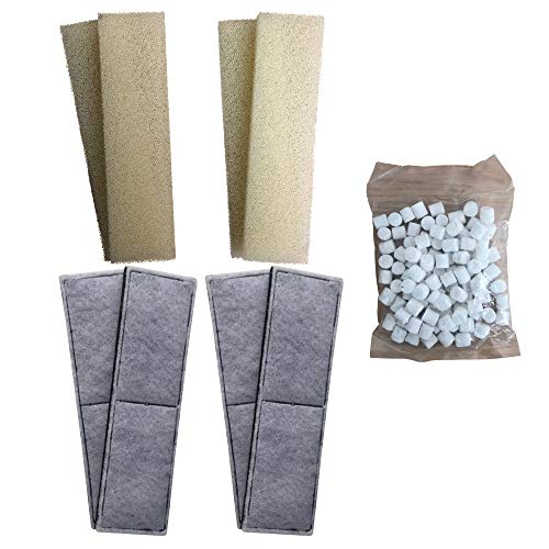 Finest Aquatics 4 x Compatible Foam and 4 x Compatible Polycarbon Carbon Filter Cartridges and 170g Compatible Biomax to fit Fluval U4 Internal Filter