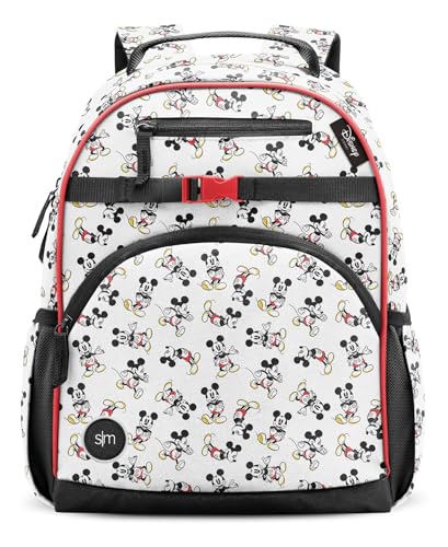 Image of Simple Modern Medium Disney Toddler Backpack for School Girls and Boys | Kindergarten Elementary Kids Backpack | Fletcher Collection | Kids - 15" tall | Mickey Mouse Retro