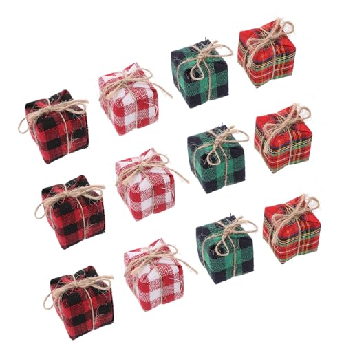 JECOMPRIS 12stücke Miniatur Geschenkboxen Weihnachtsornamente Für...