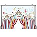 Art Studio Circus Carnival Theme Kids Birthday Party Photography Backdrop Blue Sky Red White Striped Tent Ferris Wheel Baby Shower Dessert Table Decor Banner Photo Studio Props Booth Vinyl 7x5ft