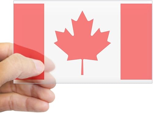 CafePress Pegatina rectangular de bandera canadiense para parachoques