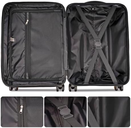 GinzaTravel 3-Pieces ABS Hardshell Luggage Set 20"25"29" Suitcase Green — 사진 6