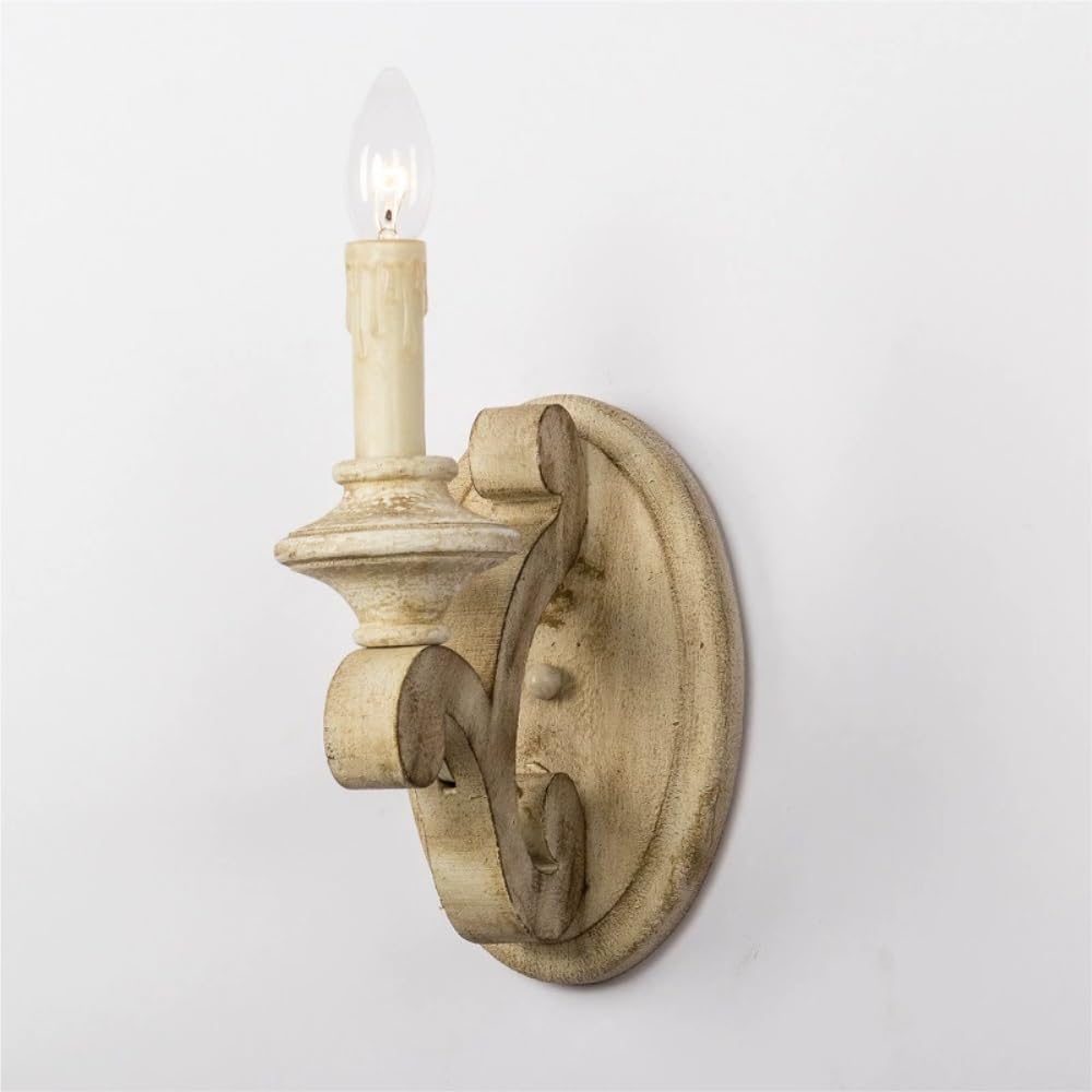 Lámparas de pared de estilo rústico en madera noble y forja artesanal