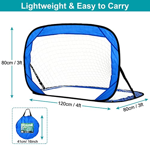Patikil 4X3Ft Portable Soccer Goal, Foldable Soccer Net With Carry Bag For Training Folding Indoor Outdoor Goal For Backyard Youth Soccer Practice, Blue #TOP1
