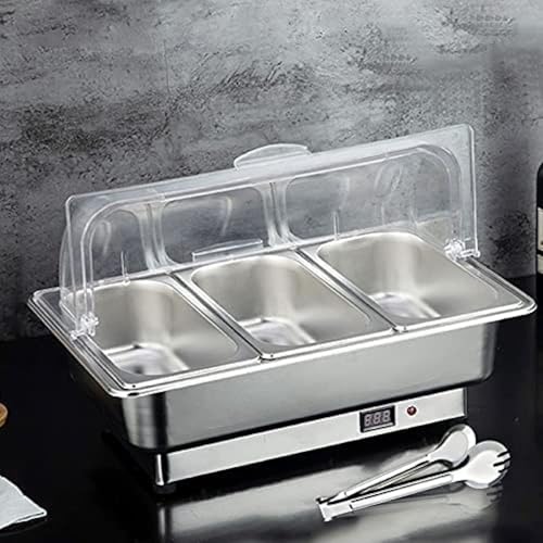 Set scaldavivande da buffet con coperchio trasparente, scaldavivande per eventi e feste, design integrale per servire facilmente, elegante forniture per catering