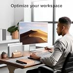 UPERGO Vertical Laptop Stand, Dual Slot Wood Holder for Desk - Image 5