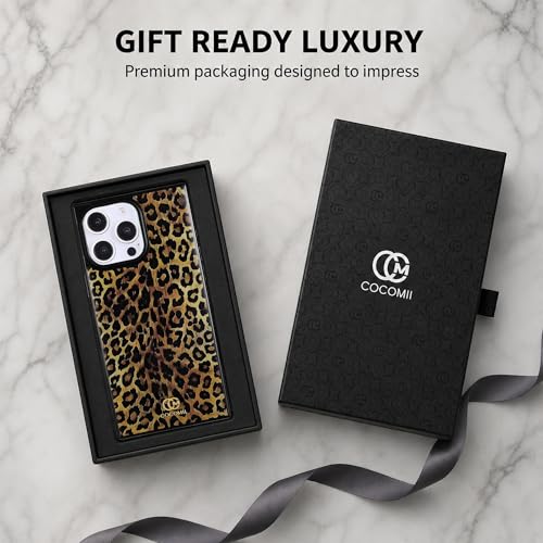 Image of COCOMII Rectangle for iPhone 16 Pro Max Case, Amber Leopard