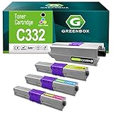GREENBOX Remanufactured Toner Cartridge Replacement for OKI Okidata C332dn C332 MC363dn MC363...
