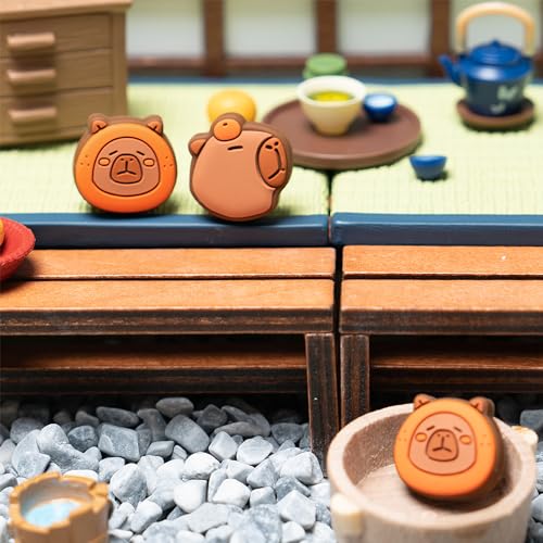 GeekShare 4PCS Capybara Thumb Grip Caps for Switch,Cute Silicone Joystick Caps,Soft Thumbstick Cover Compatible with Nintendo Switch/OLED/Switch Lite - Image 6