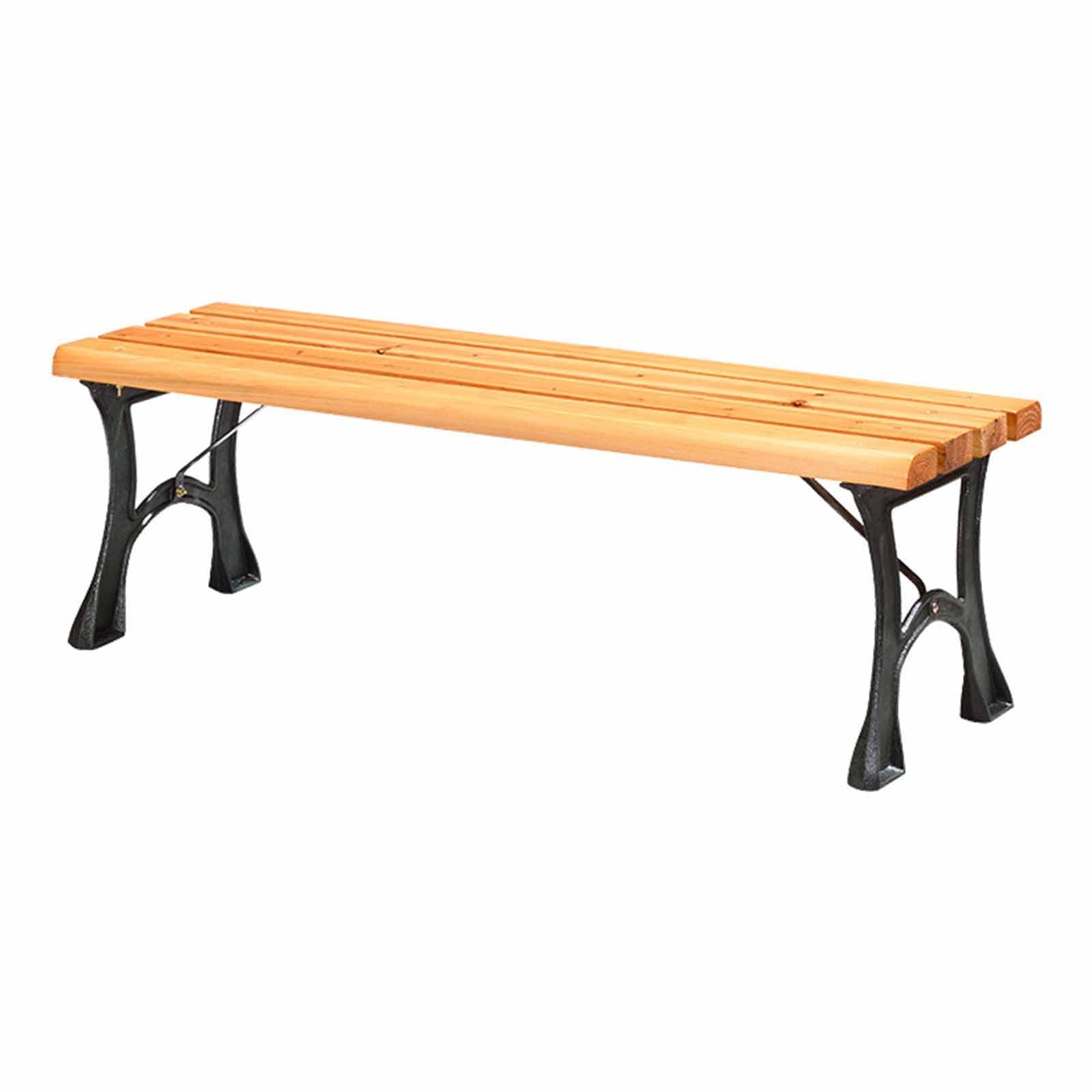 Rustykalna ławka ogrodowa na zewnątrz, pojemność 300 kg, metalowa i poddane obróbce drewna, ławka parkowa do ogrodów, patio, parków i ścieżek, trwałe i stylowe rozwiązanie do siedzenia