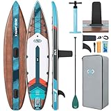ZLX 11’6 Touring Inflatable Paddle Board | Extract Wide Fast-Tracking SUP for Long-Distance Touring | Stable Stand Up Paddle Board with Seat, Backpack & Accessories for Adults, All Skill Levels-01A
