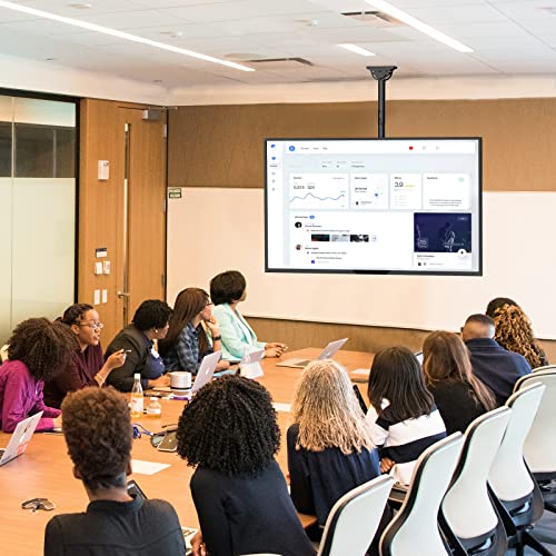 Wali Ceiling Tv Mount, Full Motion Adjustable Tv Mount Bracket Fits Most Ultrawide Led, Lcd, Oled 4K Tvs 37 To 70 Inch, Up To 110Lbs, Mounting Holes 600X400Mm (Cm3770), Black #TOP3