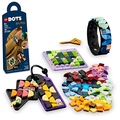 Lego Dots Hogwarts - Paquete de Accesorios 41808, Kit de fabricación de Joyas con temática de Harry Potter con Pulsera