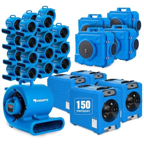 MOUNTO Water Damage Restoration Combo Package Deals (24xAir Mover, 4x Air Scrubber, 4x LGR Dehumidifiers) Cover