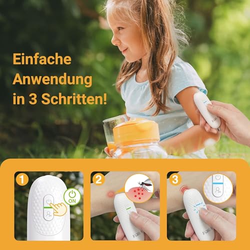 FORA Insektenstichheiler – Elektrischer Stichheiler mit Kindermodus gegen Juckreiz & Schwellung nach Mückenstichen | Für Kinder ab 3 geeignet