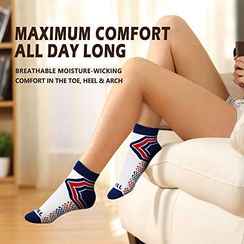 Image of NEWZILL Ankle Compression Socks for Men & Women, Cushioned Low Cut Compression Running Socks with Ankle Support