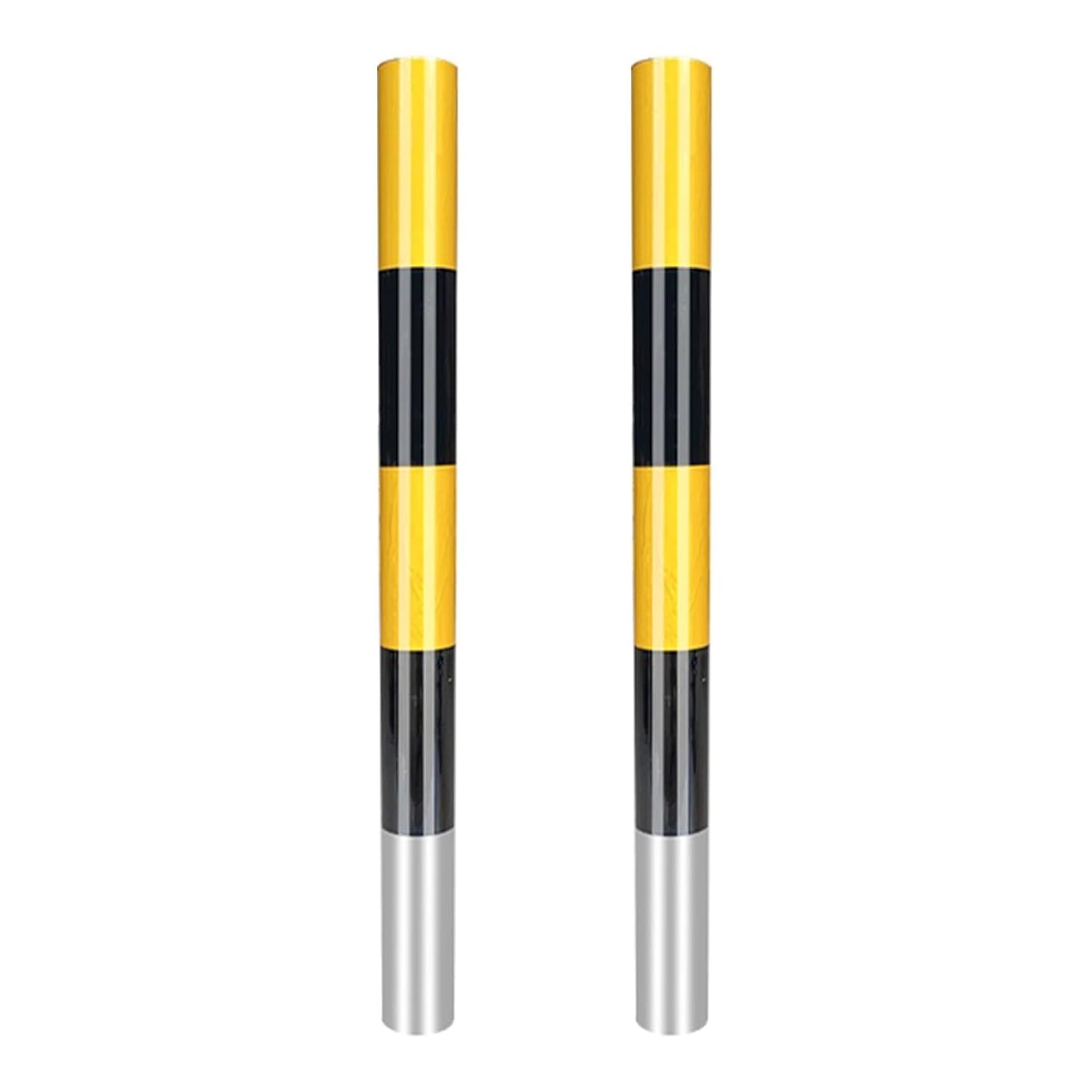 YNBSHGAA Reflective Parking Bollards for Enhanced Traffic Safety in Garages and Lots,Black (2pcs)