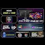 msi MAG 272QP QD-OLED X24 27-inch 2560 x 1440 (QHD) Gaming Monitor, 240Hz, Adaptive-Sync, HDMI, DisplayPort, VESA Mountable, Tilt, Height Adjustable, Speaker, 0.03ms, Black - Image 2