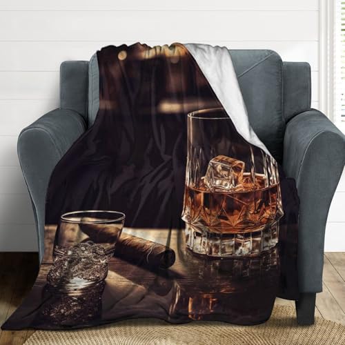 Couverture extra large en flanelle douce microfibre lit canapé motif original - 5