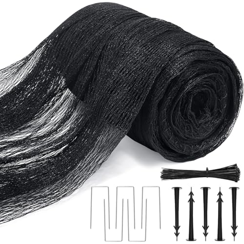 Bird Netting for Garden,8 X 65 Ft Reusable Protective Garden Netting Cover for Plants Fruit Trees Vegetables, 5/8in Mesh Heavy Duty Poultry Fence Animal Barrier with Ties and Staples