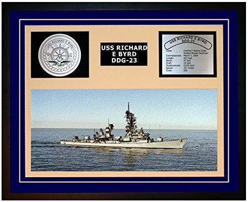 Navy Emporium Uss Richard E Byrd Ddg 23 Framed Navy Ship Display Blue #TOP9