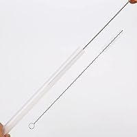 Vista 6 de 6 popotes de repuesto para Eddy + botella de agua, con un cepillo de limpieza, popotes reutilizables, rectos, solo compatibles con accesorios Eddy