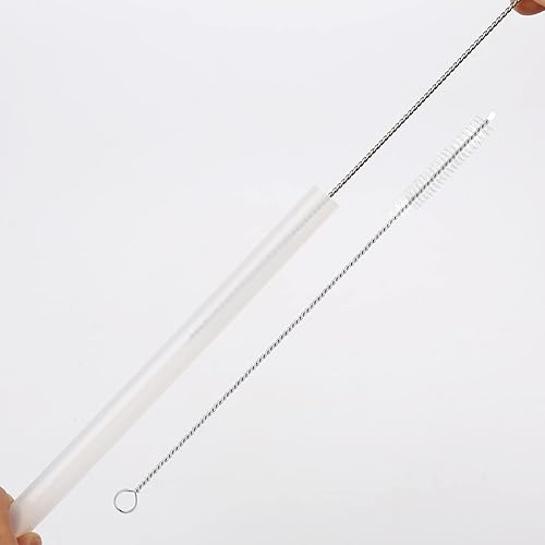 Miniatura 6 de 6 popotes de repuesto para Eddy + botella de agua, con un cepillo de limpieza, popotes reutilizables, rectos, solo compatibles con accesorios Eddy