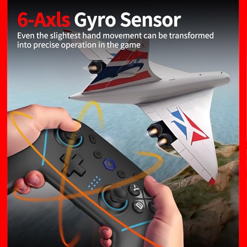 Image of NBCP X6 2 Pack Wireless Bluetooth Pro Controller Compatible with Nintendo Switch Controller For Switch 2 Controller, PC, Android, iOS - 6-Axis Gyro,Dual 4-Level Vibration, Anti-Drift Joysticks, Turbo, 2 Programmable Buttons, Wake-Up,Screenshot