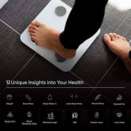 Wyze Scale & Wyze Scale S White, Boday Fat Scale, Smart Scale For Body Weight, Digital Bathroom Scale, Heart Rate Monitor, Baby/Pet Mode, App, Bluetooth, 400Lbs #TOP5