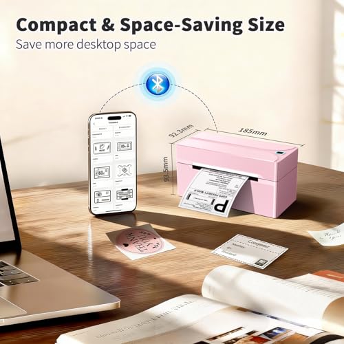 Bluetooth Thermal Label Printer SET MBK2QUT3 DROPS TO (PINK ONLY) - image 3