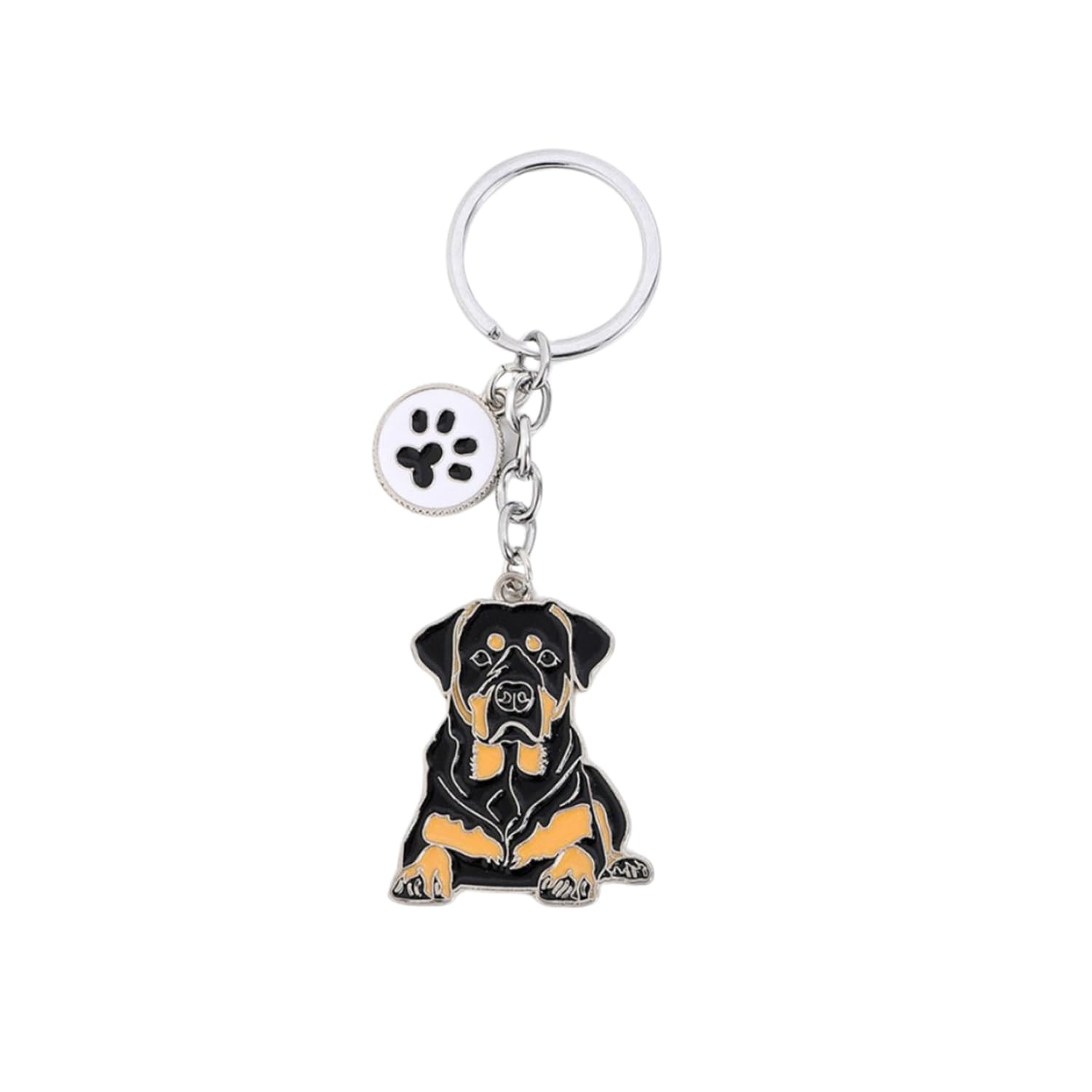 Bt Bear Unisex Rottweiler Dog Keychain,Dog Id Tag Cute Metal Dog Keychain Keyring Keyfob Bag Charm (Rottweiler)