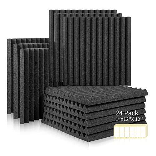 Lot de 24 Panneaux de Mousse Acoustique...