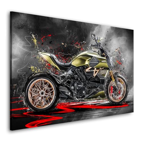 Ducati Diavel Lambo impression sur toile de qualite superieure au design moto epure