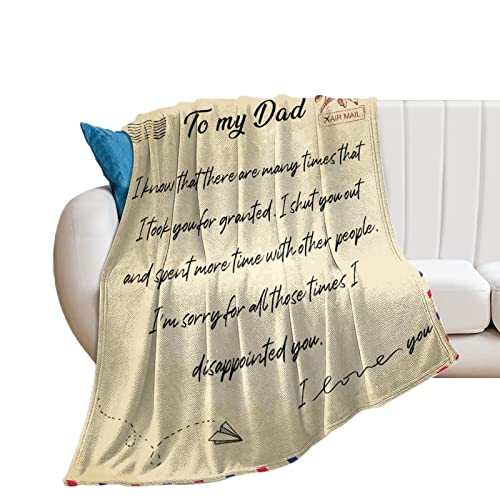 Couverture papa flanelle douce : plaid avec message d'amour chaleureux - 5