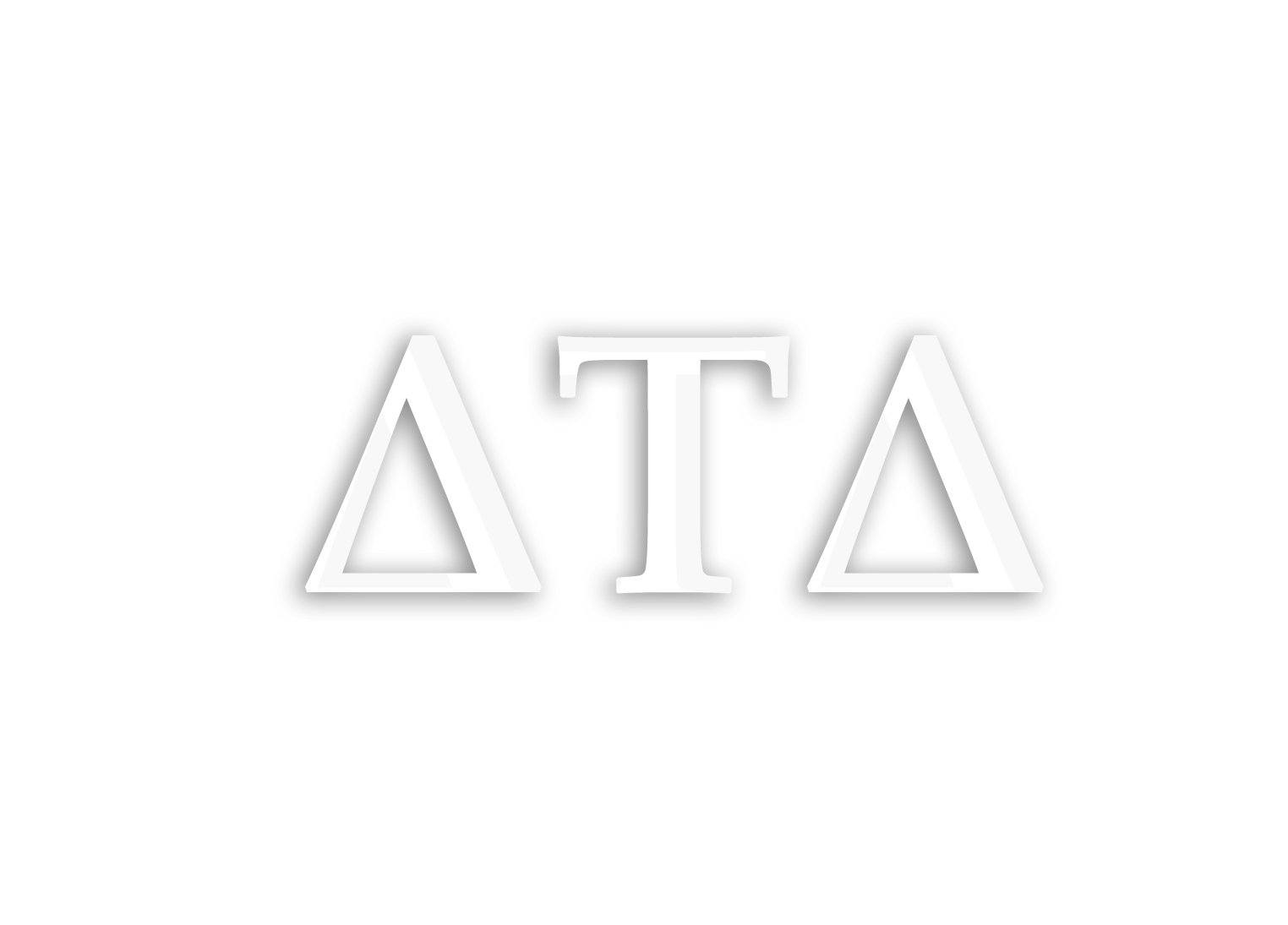 Officially Licensed Delta Tau Delta 8" x 3" Window Decal - White