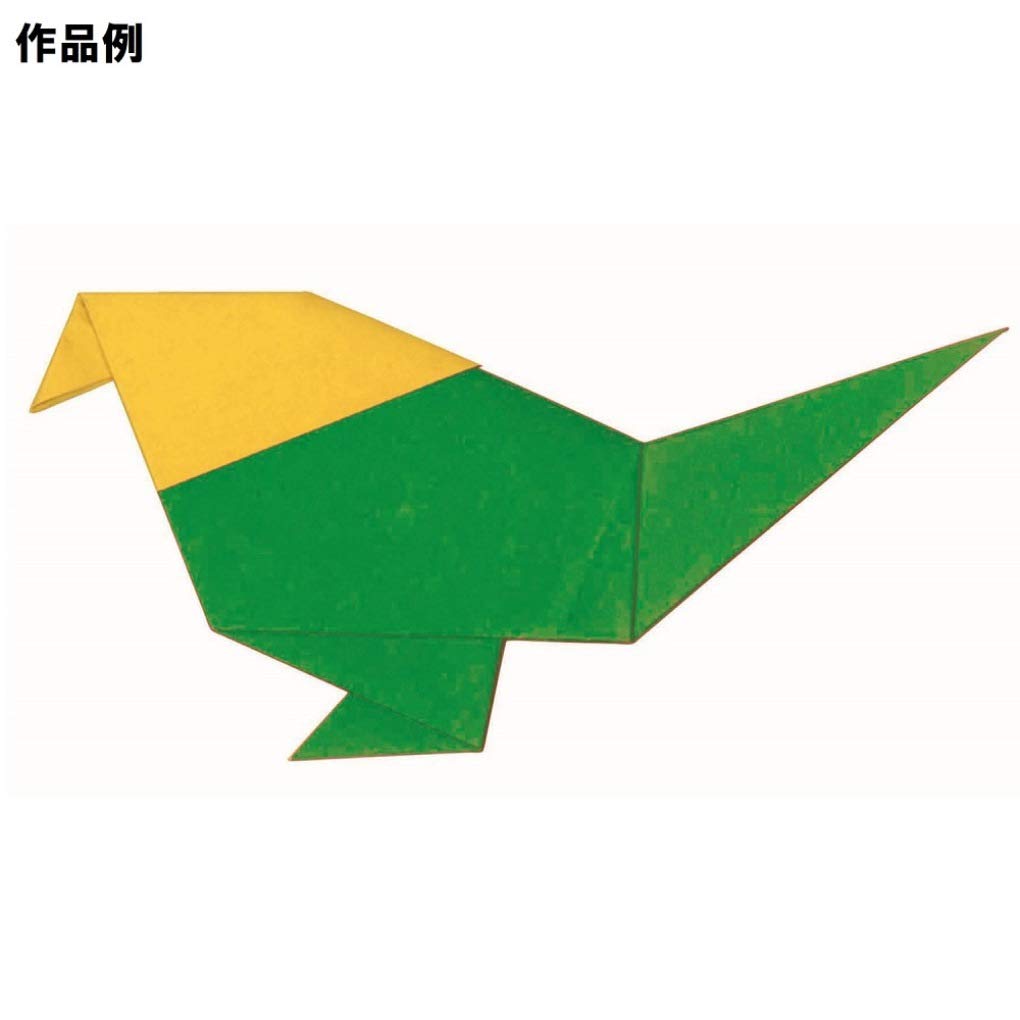 TOYO zwykły kolor po obu stronach papier origami zielony/żółty 15 cm 100 arkuszy 065111