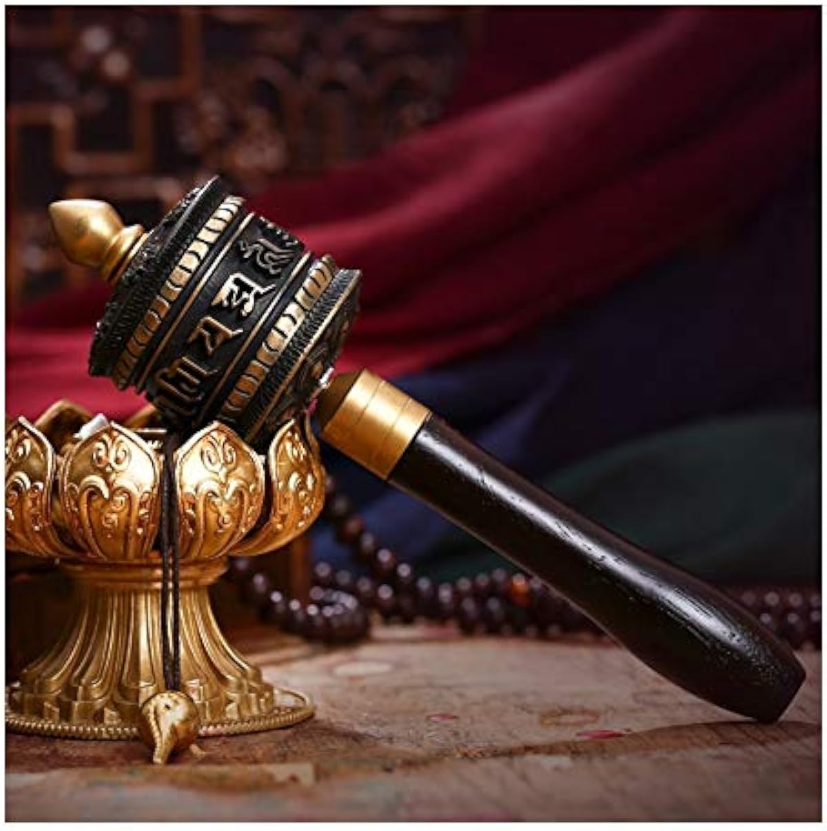 人気再入荷 Xyacm祈りの輪の手持ちチベット語 手の祈りの輪の回転 仏教の祈りホイールハンドヘルドチベット仏教オムマニマニュアルホイール 6文字のマントラ マジックインストゥルメント Color Bronze 仏膳 仏椀 オンライン通販 ジャパン アウトレット Www