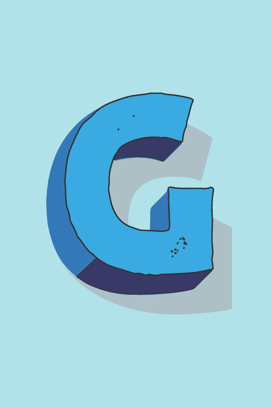 Letter G Monogram Notebook: Journal for Boys ~ Wide Ruled Composition Notebook 6”x9” ~ 120 page (Monogram Notebooks for Boys and Men)