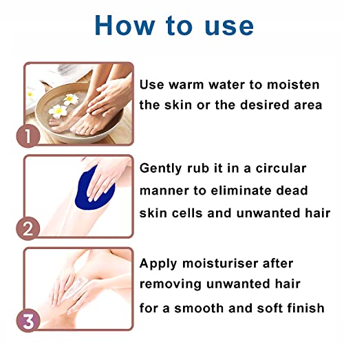 Crystal Hair Eraser For Hair Removal,Crystal Hair Remover For Women And Men,Painless Exfoliation Hair Removal Tool For Arms Legs Back,Reusable & Washable Epilator (Blue) #TOP3