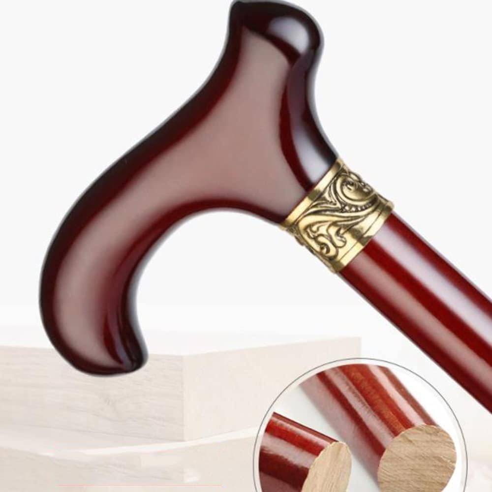 Bastone da Passeggio in Legno per Uomini E Donne, Stampelle Antiscivolo, Ausili per La Mobilità Equilibrata, Bastone da Passeggio Leggero E Resistente,80cm
