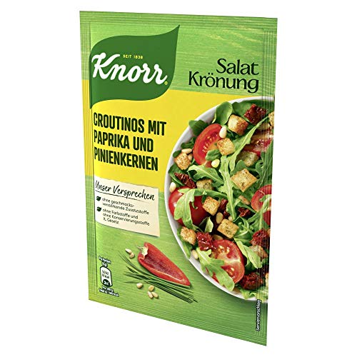 Knorr Salatkrönung Croutinos mit Paprika und Pinienkernen (1 x 25 g)