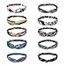 Produktbild Damen Stirnbänder Kopfwickel Haarband Bögen Zubehör Fliege Schleife Verdrehte Weiche Turban, 10PCS Jahrgang Blume Gedruckt Criss Cross Elastische Niedlich Dekorative Haarschmuck
