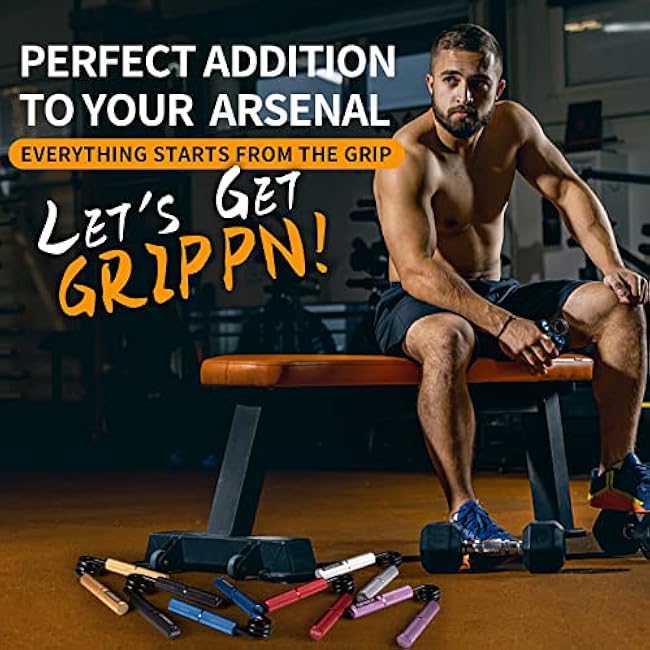 Grip Strength Trainer Set, 50-300LB(6 Pack), Wrist Forearm Strengthener, Metal No Slip, Hand Grip Gripper Strengthener for Strength Training and Exercise, Hand Workout Squeezer Grip Strength