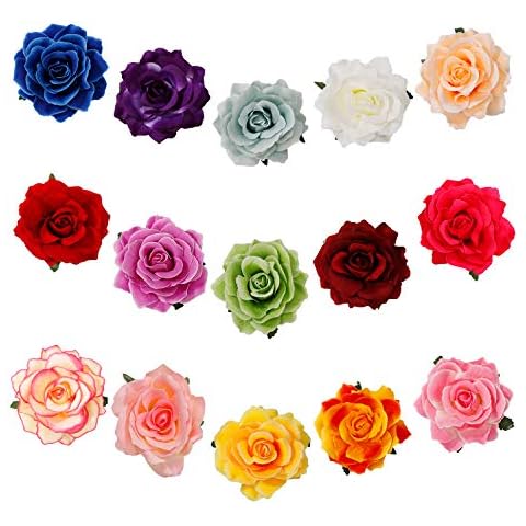 Blumen Haarspangen Rose Haarclip Blume Mehrfarbig Haarklammer Braut Hochzeit Haarschmuck Haarnadeln Cover