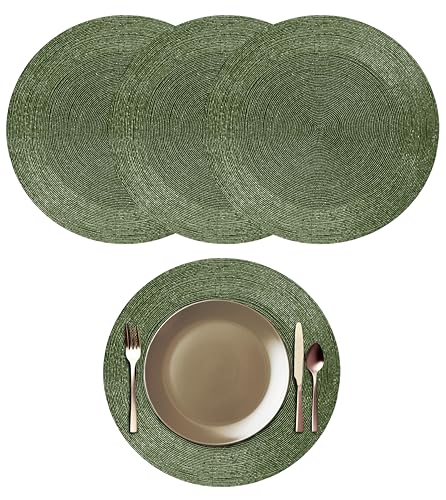 COTTON CRAFT Beaded Charger Placemats Green
