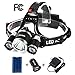Mifine LED Headlamp - 4 Modes Ultra-Bright Outdoor Headlight with Rechargeable Batteries, Dual-port Car Charger, Wall Charger and Dedicated USB Cable